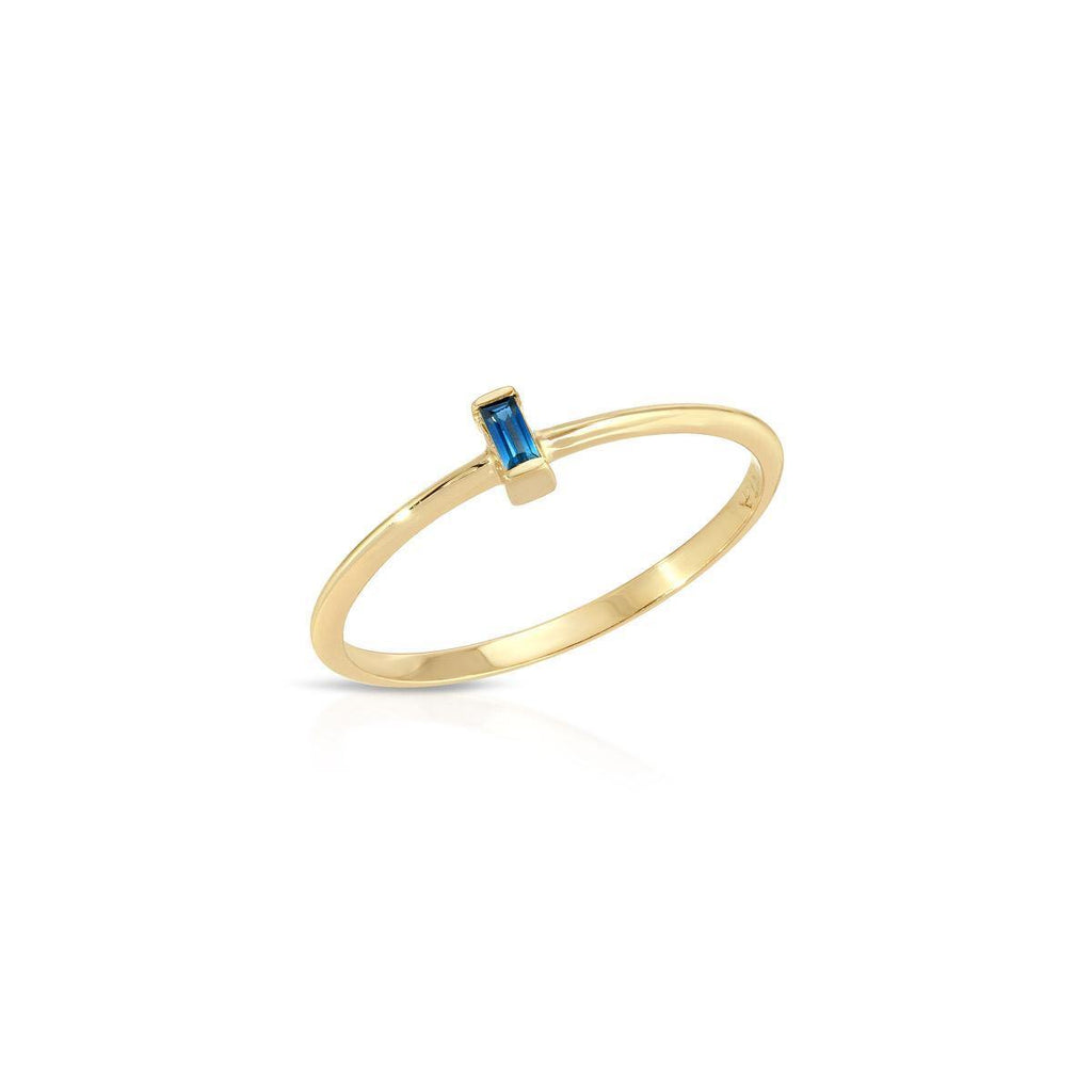 Blue Sapphire Baguette Ring - LETRÉM