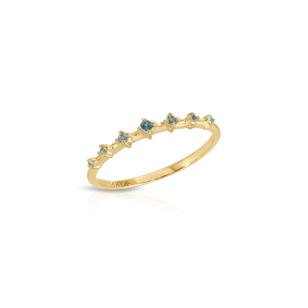 Ombré Blue Topaz Gradual Ring - LETRÉM