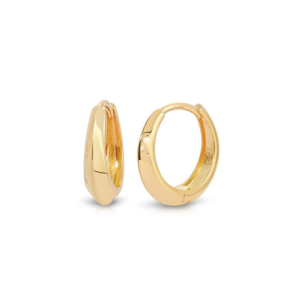 Gold Bold Hoop Earrings (L) - LETRÉM