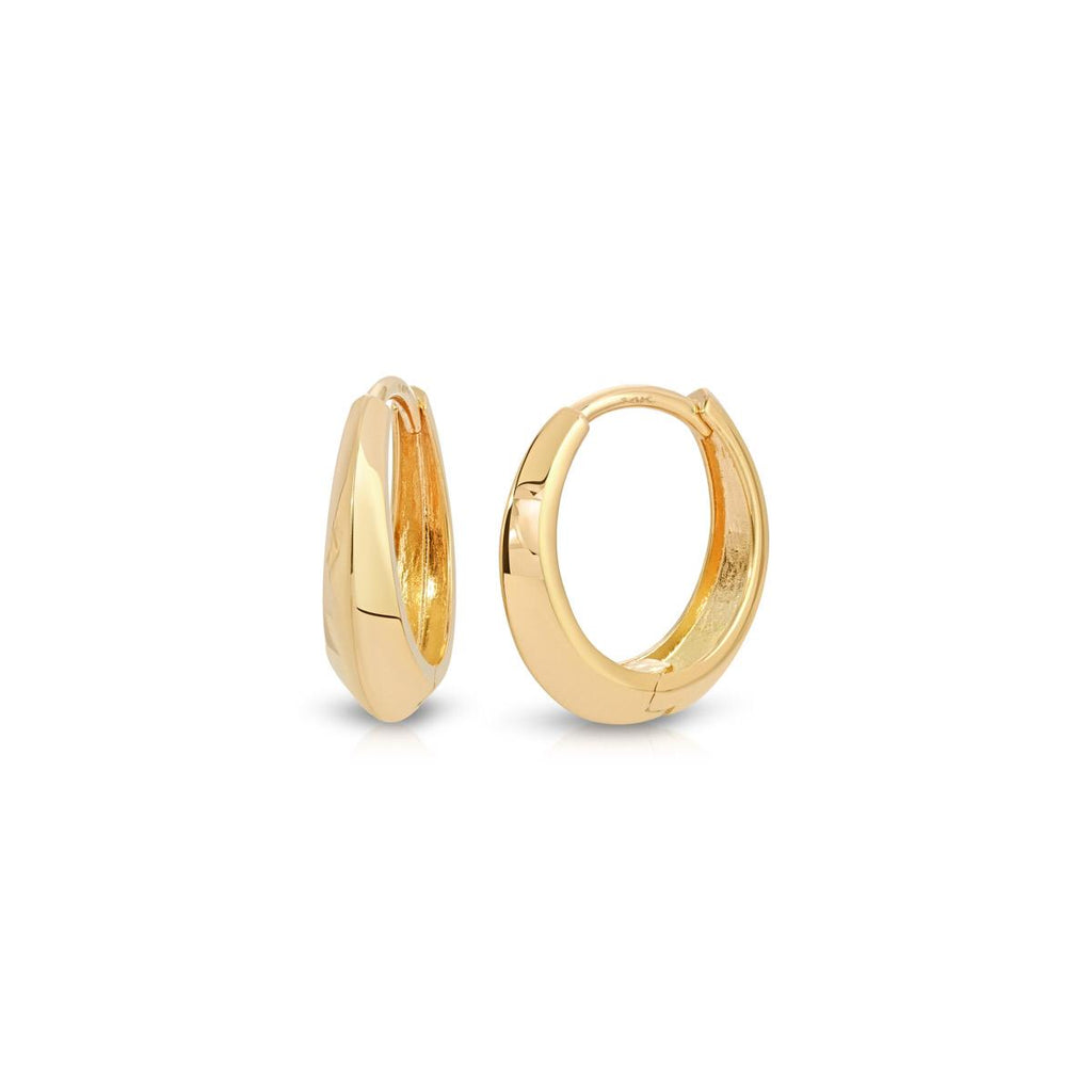 Gold Bold Hoop Earrings (M) - LETRÉM