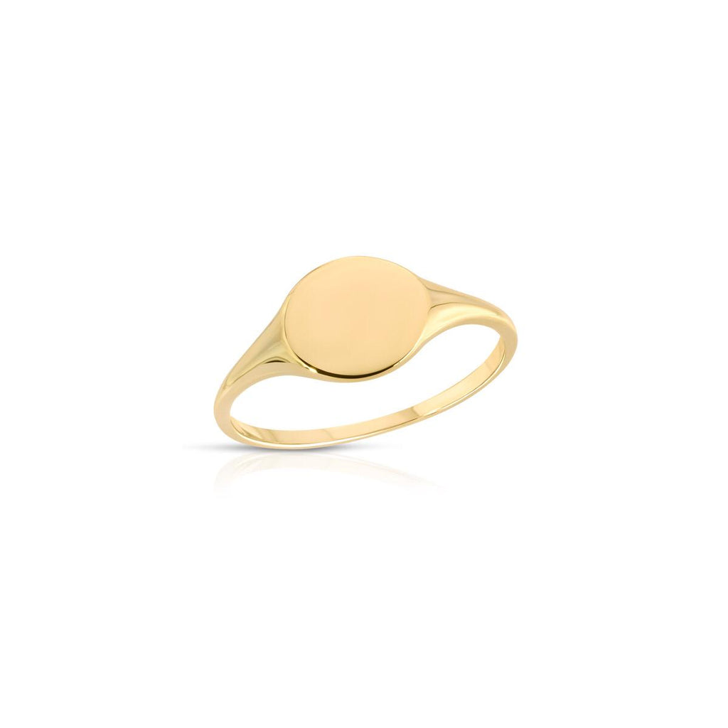 Round Gold Signet Ring - LETRÉM