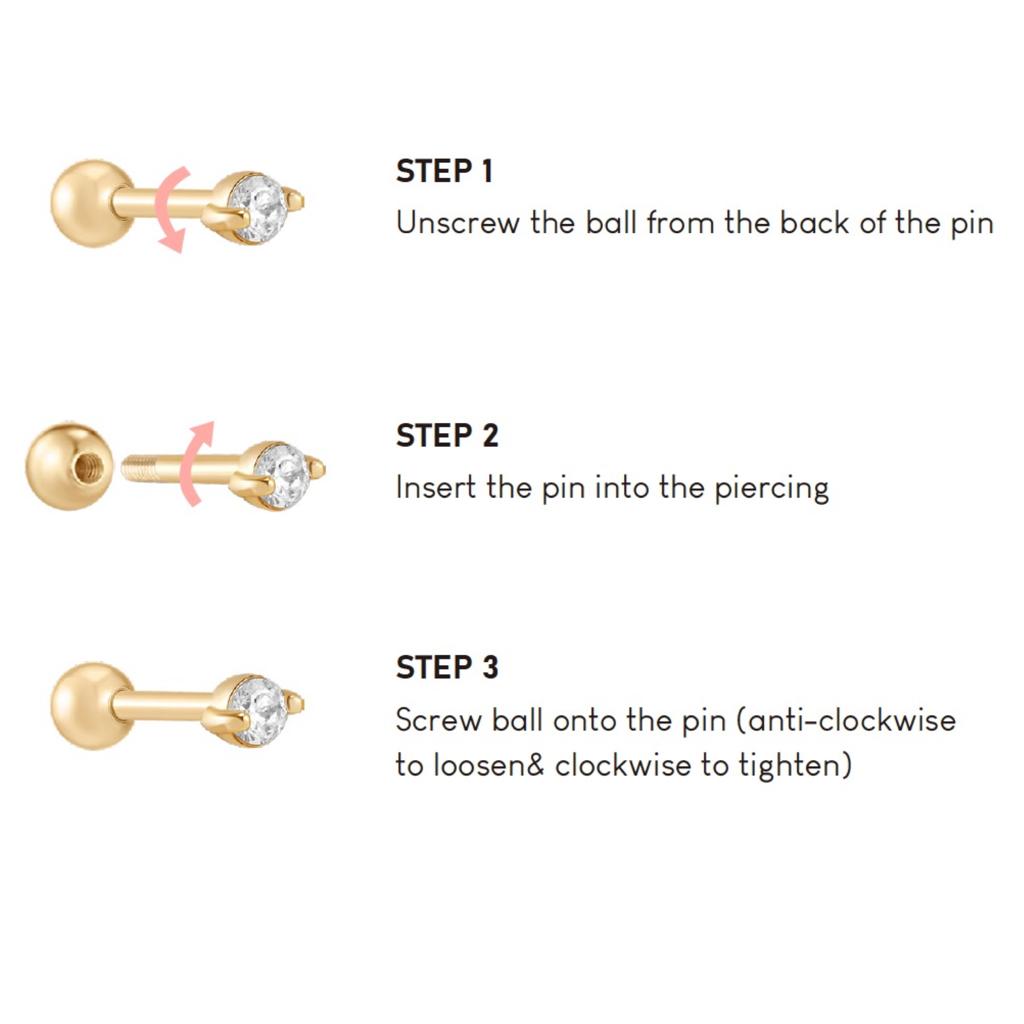 Double Diamond Threaded Stud