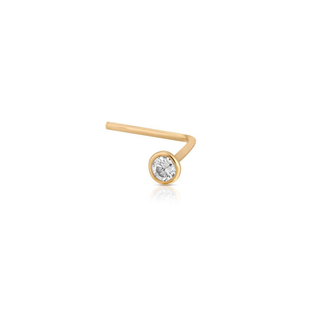 Diamond Bezel Nose Stud - LETRÉM