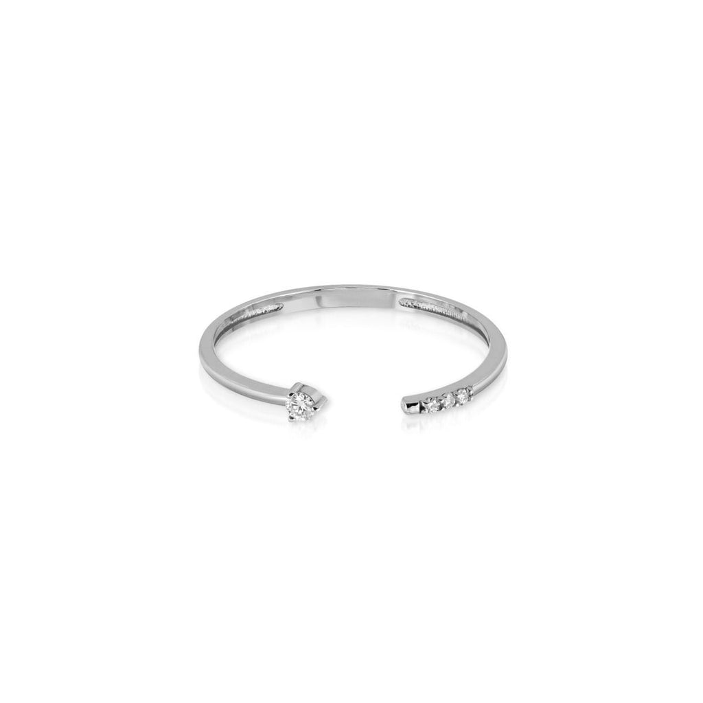 Round Diamond Cuff Ring - LETRÉM