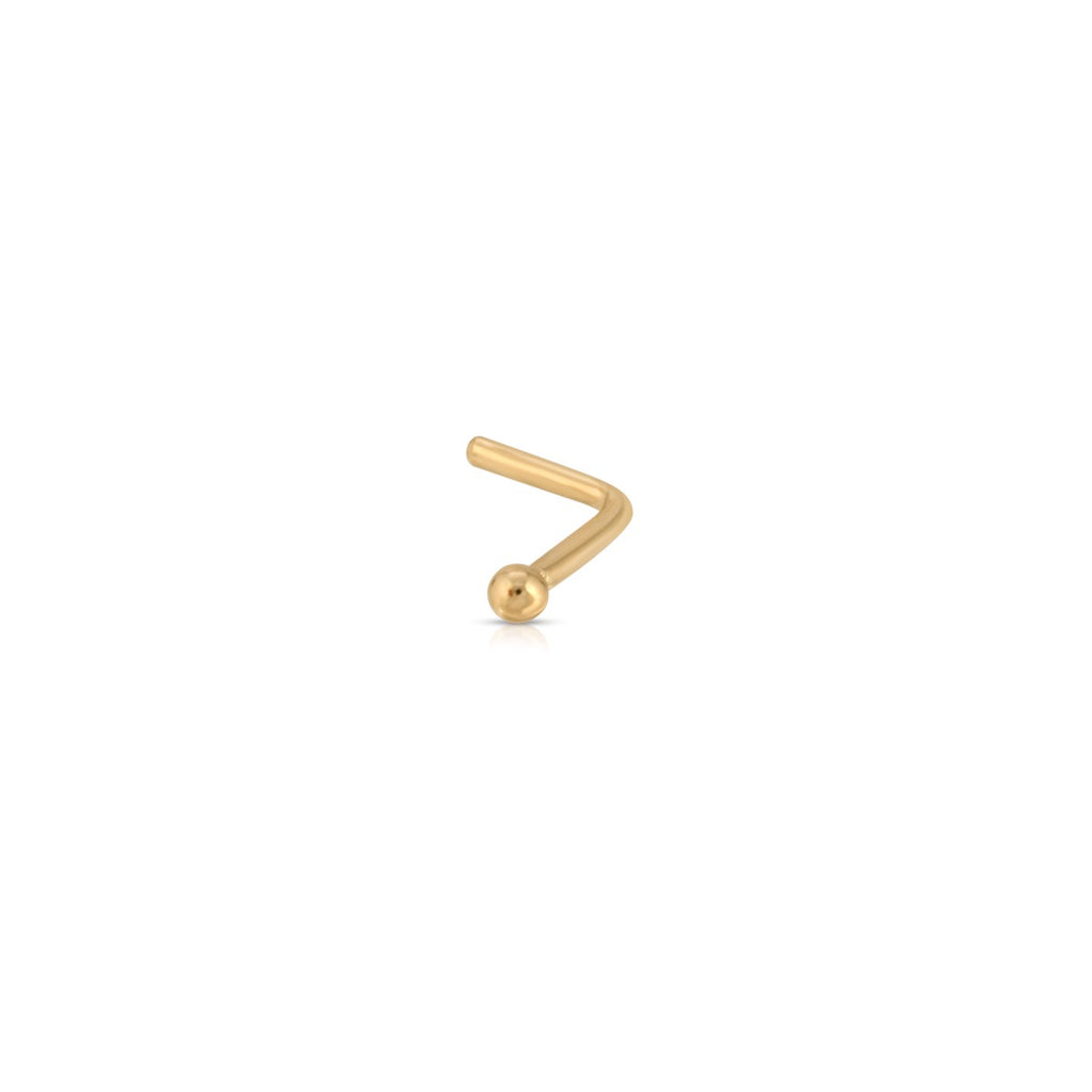 Gold Ball Small Nose Stud - LETRÉM