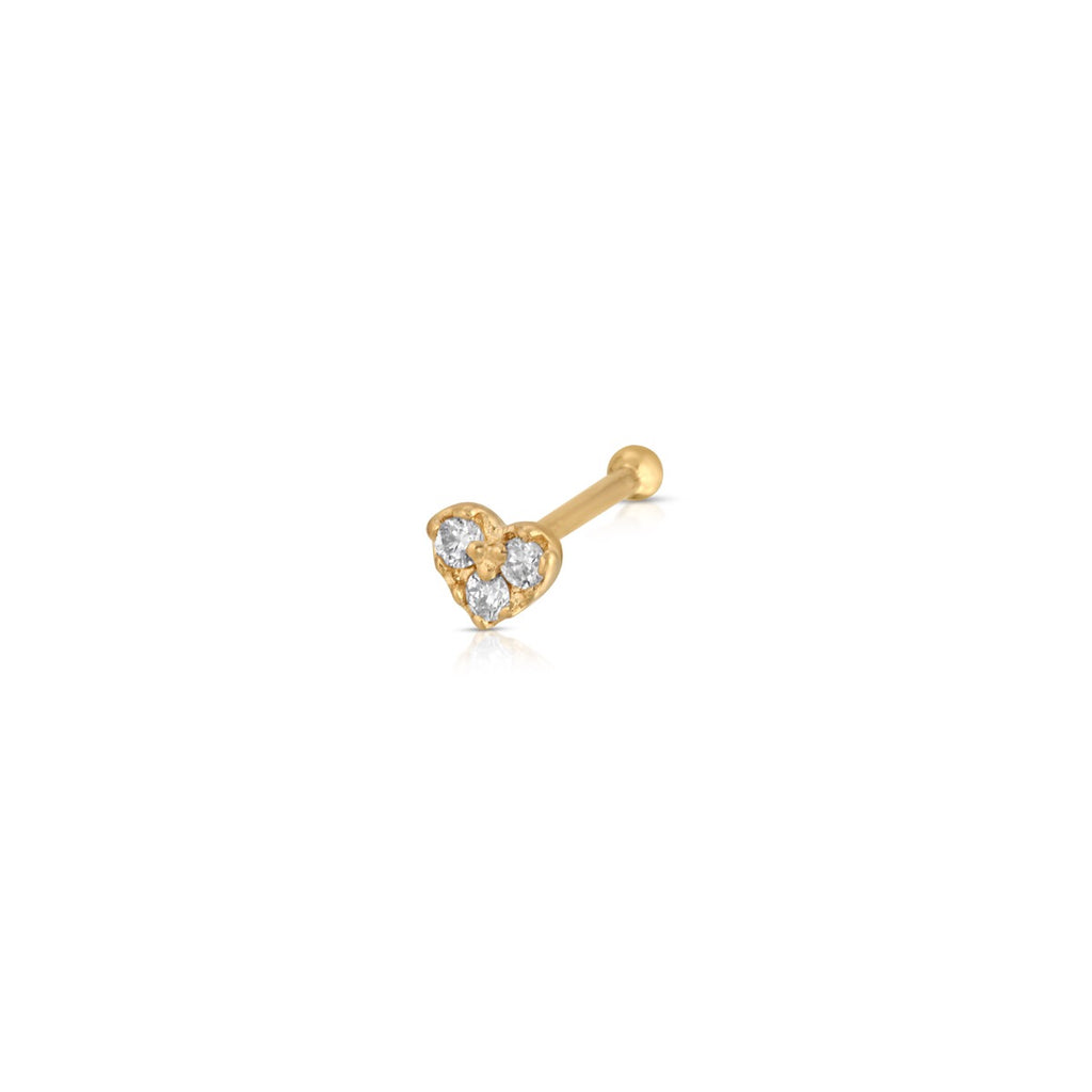 Diamond Heart Nose Stud - LETRÉM