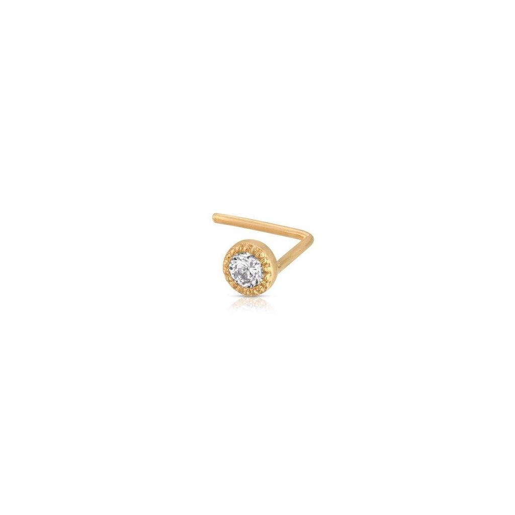 Diamond Bezel Filigree Nose Stud - LETRÉM