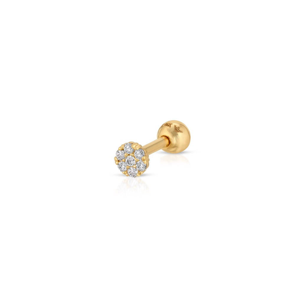 Diamond Pave Disk Threaded Stud - LETRÉM