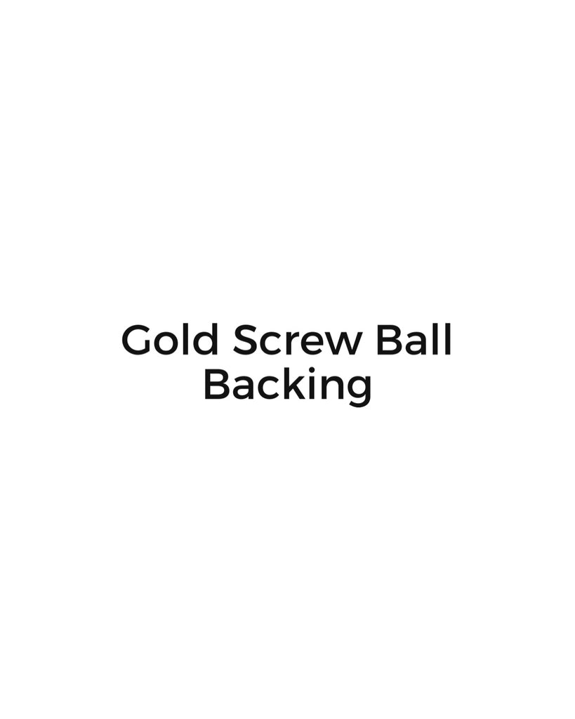 14k gold replacement screw ball backing